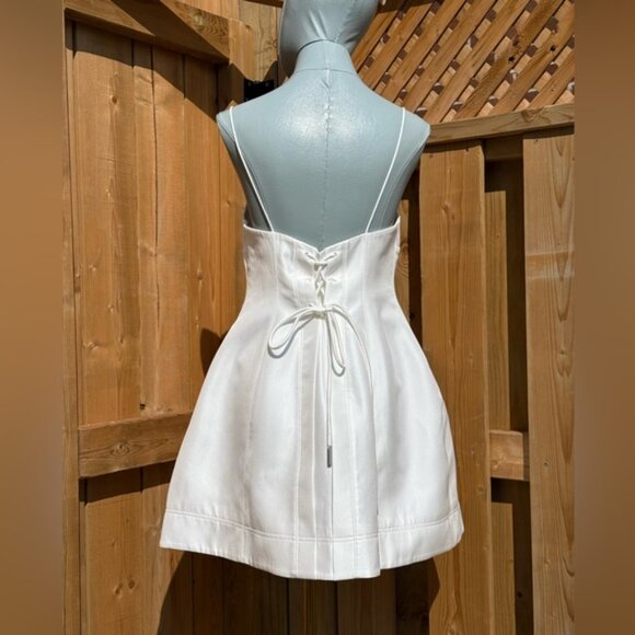 🆕 ACLER 🧿 NWT Oakwood Crystal Embellished Crepe Mini, Ivory - Sz AU 10 US 6 - Picture 7 of 16